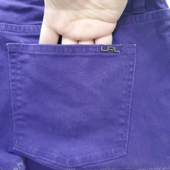 Lauren Ralph Lauren Modern Straight Woman's Vintage Purple‎ Denim Jeans Plus 14 - Picture 5 of 6